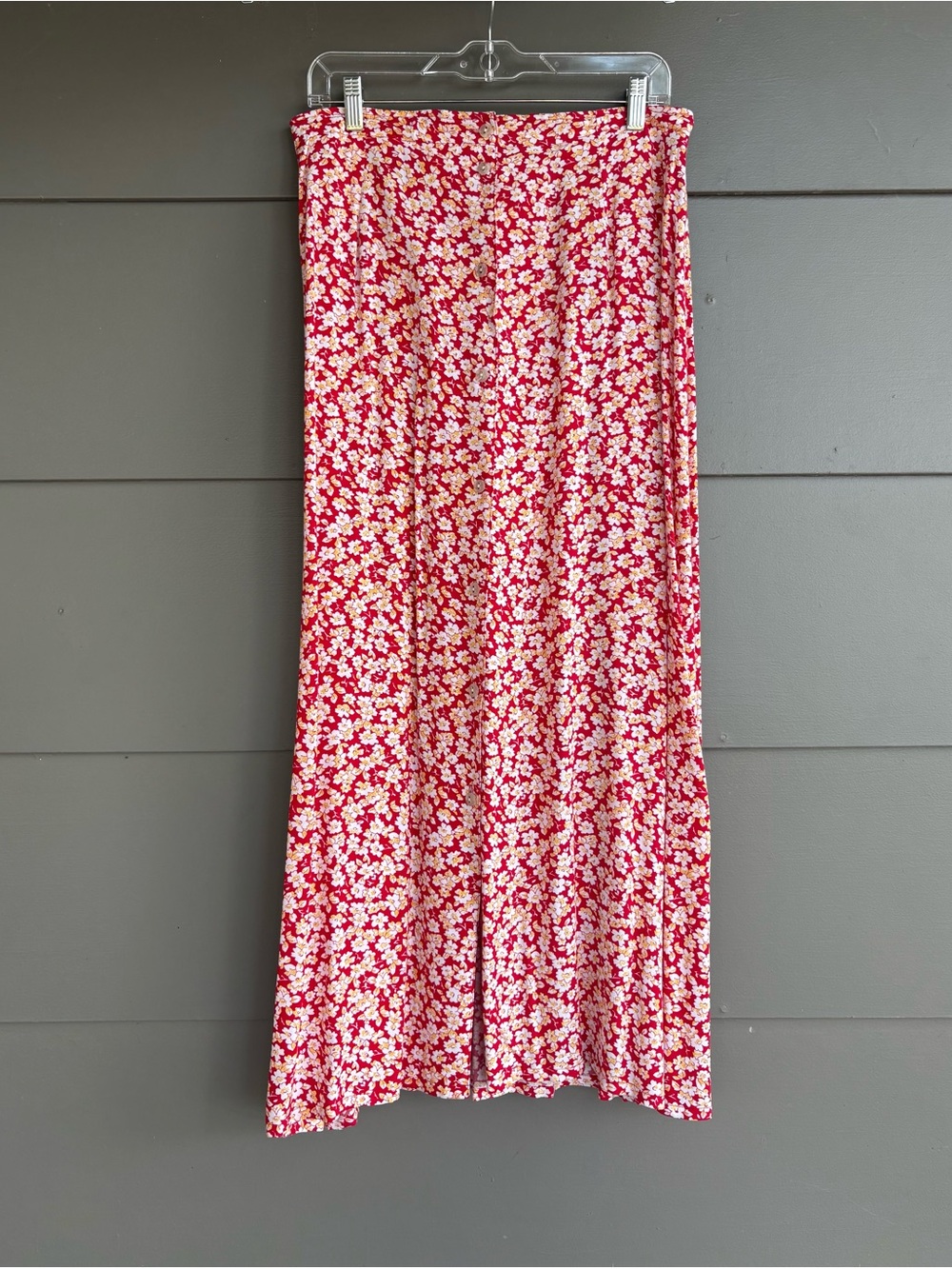 Vintage 90’s Coldwater Creek Red Floral Maxi Skirt